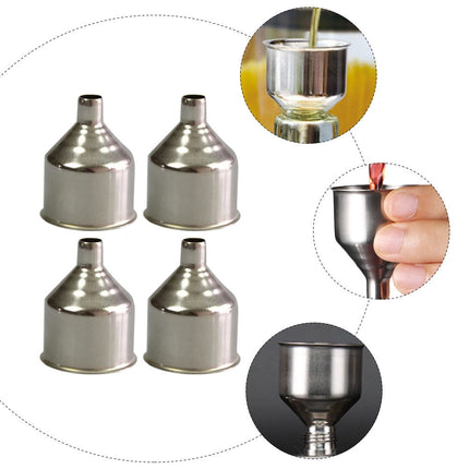 HOOWIFFY 4-Piece Kitchen Funnel Set, Food Grade Silicone, Easy Pouring and Storage for Cooking and Baking.