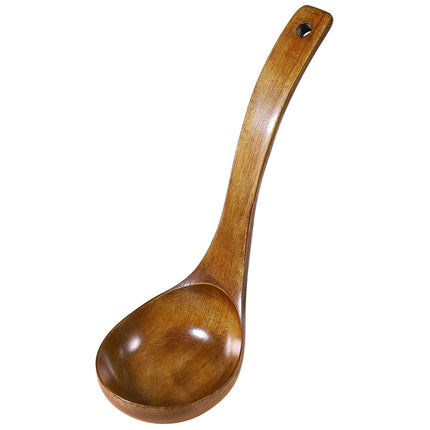 SKISUNO 1Set Soup Ladle Deep Soup Ladle Bamboo Material for Cooking and Serving Food 3.5 x 11 Inch.