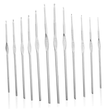 HOOWIFFY 3-Pack Lightweight Stainless Steel Crochet Hooks for Knitting, Sewing, and Hand Crafting Supplies.