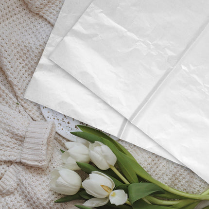 HOOWIFFY Creative White Wrapping Tissue Paper 20 Sheets Wrap for Presents and Crafts.