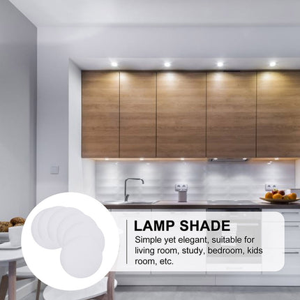 HOOWIFFY 6-Pack White Plastic Ceiling Light Covers Anti-Dazzle Simple Elegant Design for Home and Office.