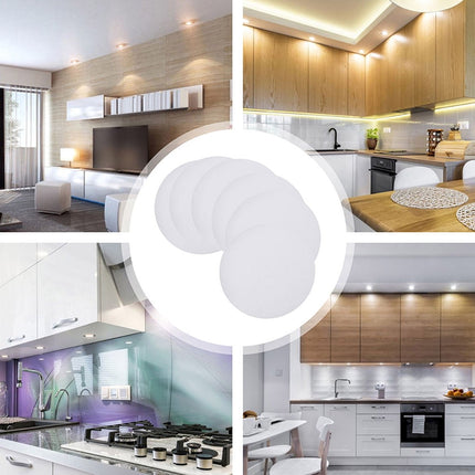 HOOWIFFY 6-Pack White Plastic Ceiling Light Covers Anti-Dazzle Simple Elegant Design for Home and Office.