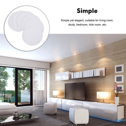 HOOWIFFY 6-Pack White Plastic Ceiling Light Covers Anti-Dazzle Simple Elegant Design for Home and Office.