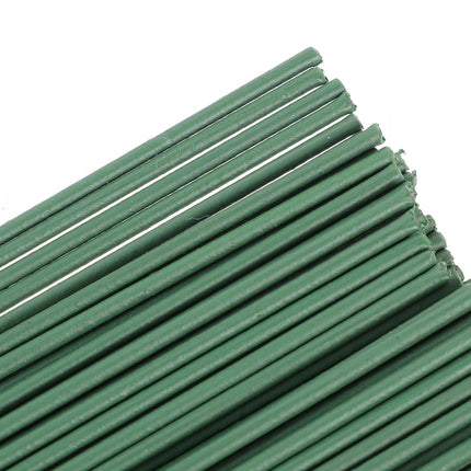 HOOWIFFY 100pcs Green Floral Wire Stems for Artificial Flowers Flexible and Bendable for Arrangements.