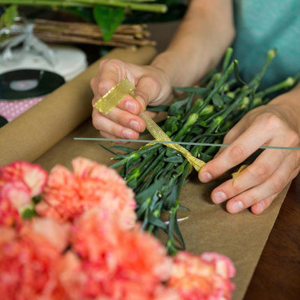 HOOWIFFY 100pcs Green Floral Wire Stems for Artificial Flowers Flexible and Bendable for Arrangements.