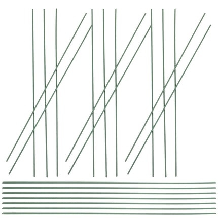 HOOWIFFY 100pcs Green Floral Wire Stems for Artificial Flowers Flexible and Bendable for Arrangements.