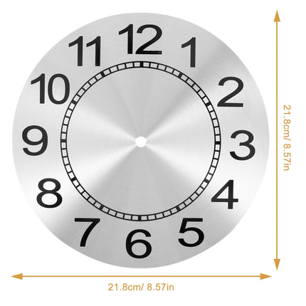 HOOWIFFY Aluminum Clock Face Replacement Dial for Wall Clocks, 1 Set and Easy to Install.