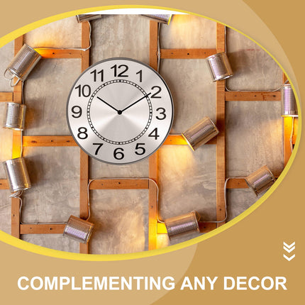 HOOWIFFY Aluminum Clock Face Replacement Dial for Wall Clocks, 1 Set and Easy to Install.