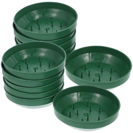 HOOWIFFY Green Plastic Flower Arrangement Plates 5.7 x 5.7 x 1.6 Inches Floral Craft Supplies for Decorations.