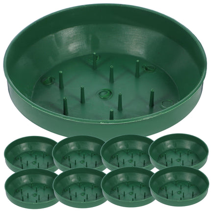 HOOWIFFY Green Plastic Flower Arrangement Plates 5.7 x 5.7 x 1.6 Inches Floral Craft Supplies for Decorations.