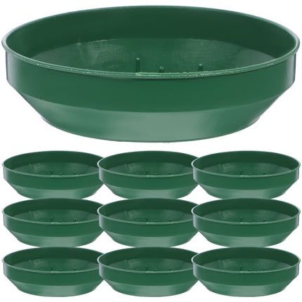 HOOWIFFY Green Plastic Flower Arrangement Plates 5.7 x 5.7 x 1.6 Inches Floral Craft Supplies for Decorations.