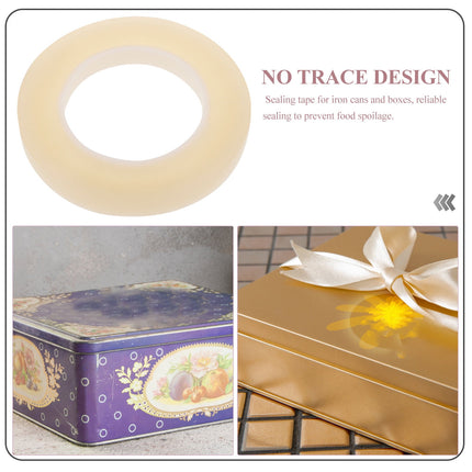HOOWIFFY Strong Clear Food Sealer Tape 1 Roll Transparent Airtight Sealing Supplies for Kitchen and Storage.