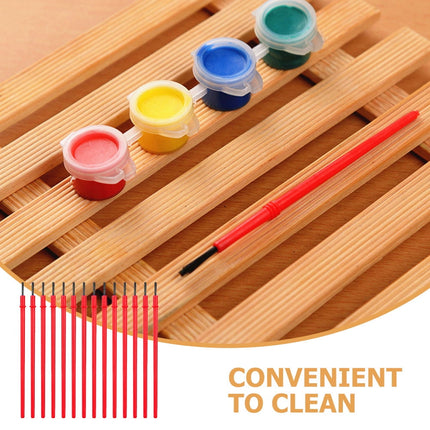 SKISUNO 100Pcs Multi-Needle Nylon Paint Brushes Set for Students, Fine Detail Work and Art Projects.