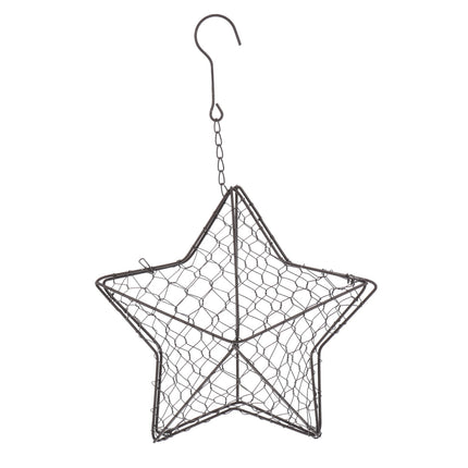 HOOWIFFY Iron Wire Wall Planter Hanging Basket Decorative Flower Pot Holder Space Saving for Indoor Outdoor Use 1 Pc.