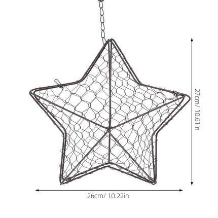HOOWIFFY Iron Wire Wall Planter Hanging Basket Decorative Flower Pot Holder Space Saving for Indoor Outdoor Use 1 Pc.