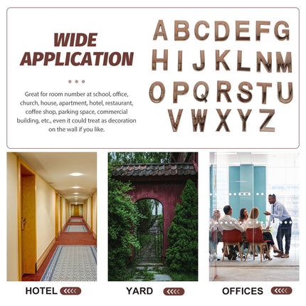 SKISUNO 26Pcs ABS Alphabet Letters For Outside Initials For Decor House Owners.