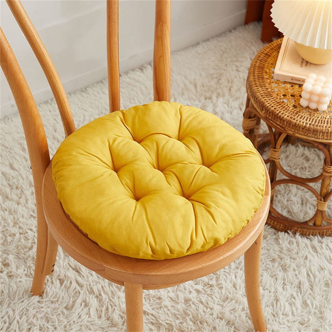 Darzheoy Round Seat Cushion Chair Pads for Kitchen Dining Chairs, Soft Comfort Chair Mat Pillow Cushions for Office Desk Living Room 16 Brown.
