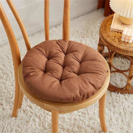 Darzheoy Round Seat Cushion Chair Pads for Kitchen Dining Chairs, Soft Comfort Chair Mat Pillow Cushions for Office Desk Living Room 16 Coffee.