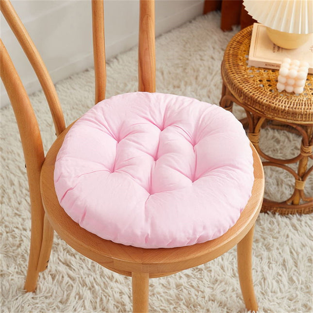 Darzheoy Round Seat Cushion Chair Pads for Kitchen Dining Chairs, Soft Comfort Chair Mat Pillow Cushions for Office Desk Living Room 16 Pink.