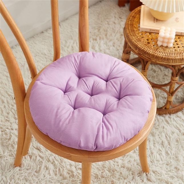Darzheoy Round Seat Cushion Chair Pads for Kitchen Dining Chairs, Soft Comfort Chair Mat Pillow Cushions for Office Desk Living Room 16 Purple.