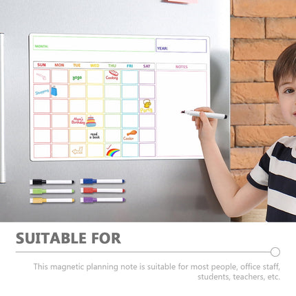 HOOWIFFY Magnetic Whiteboard Erasable Note Boards for Refrigerator, Home, Office, Kitchen, and School Use.