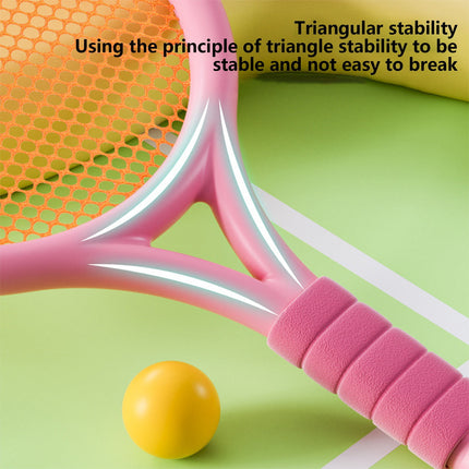 Chmadoxn Kids Badminton & Tennis Set - Racket Family Sports Gift with Balls， Lightweight Beginner Gear for Ages 6-12, Indoor/Outdoor Play Red.