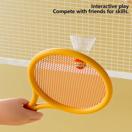 Chmadoxn Kids Badminton & Tennis Set - Racket Family Sports Gift with Balls， Lightweight Beginner Gear for Ages 6-12, Indoor/Outdoor Play Red 1.