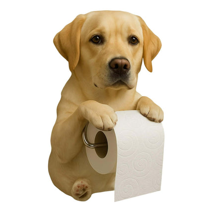 Darzheoy Dogs Toilet Roll Holder Series, 3D Resin Cute Dog Towel Rack, Wall Mouted Toilets Paper Storage Dispenser for Home Bathroom Kitchen J.