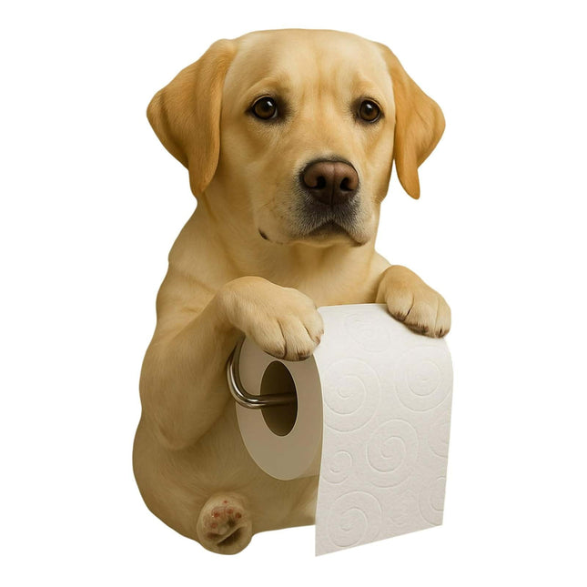 Darzheoy Dogs Toilet Roll Holder Series, 3D Resin Cute Dog Towel Rack, Wall Mouted Toilets Paper Storage Dispenser for Home Bathroom Kitchen J.