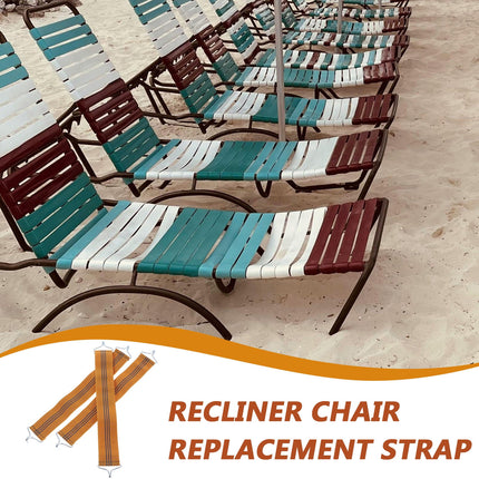 HOOWIFFY 3pcs Replacement Sling For Lounge Chair Heavy Duty Bands For Outdoor Use.