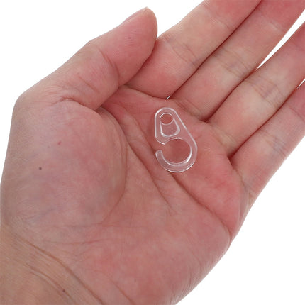 HOOWIFFY 30Pcs Curtain Hoops Transparent Plastic for Effortless Installation Home Decor.