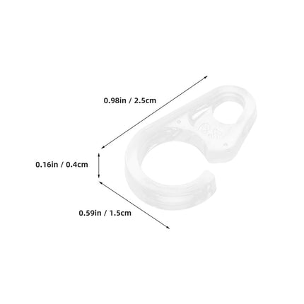 HOOWIFFY 30Pcs Curtain Hoops Transparent Plastic for Effortless Installation Home Decor.