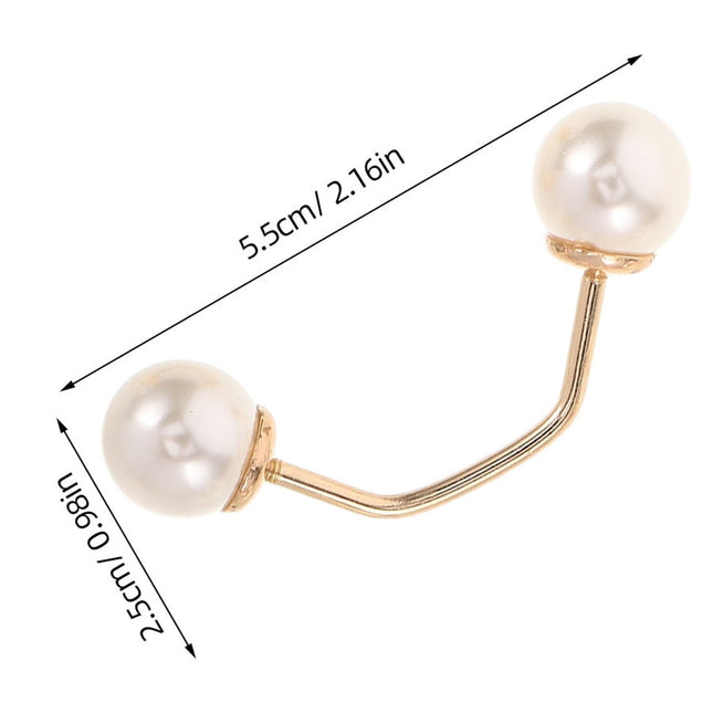HOOWIFFY 5pcs No Sew Chest Brooch Set with Multi Artificial , Anti Exposure Decorative Pins for Women Shirts.