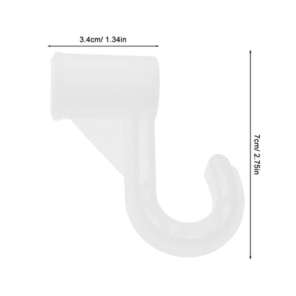 HOOWIFFY Wardrobe Accessories Closet Pole Bracket Hooks, , Easy Install, Space Saving, Closet Organizer Hardware.