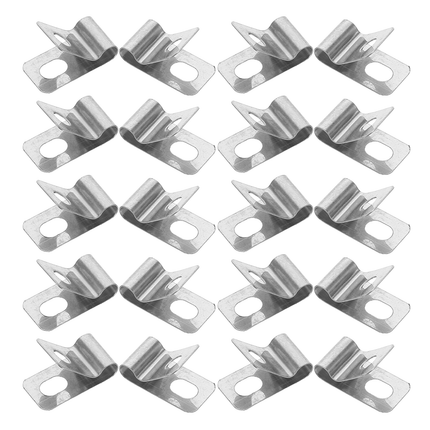 HOOWIFFY 100Pcs Stainless Steel Metal Wire Fence Clips for Quick and Easy Installation Fixing Accessories.