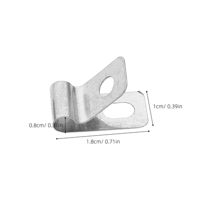 HOOWIFFY 100Pcs Stainless Steel Metal Wire Fence Clips for Quick and Easy Installation Fixing Accessories.