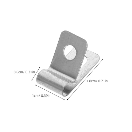 HOOWIFFY 100Pcs Stainless Steel Metal Wire Fence Clips for Quick and Easy Installation Fixing Accessories.