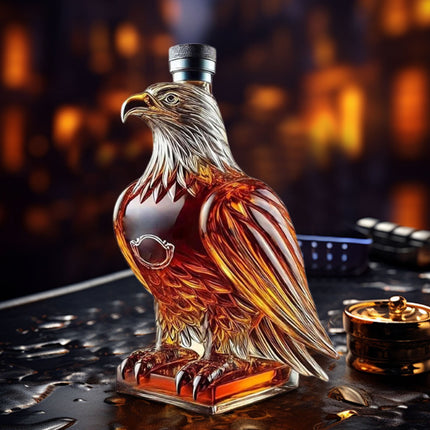 Darzheoy Wolf Whiskey Bottle, Funny Wolf Whiskey Bottle, 3D Wolf Shape Glass, Wine Decanter for Men Dad, Home Bar Dachshund Lover Decor C.