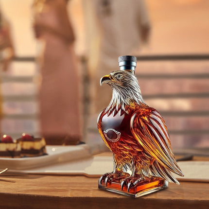 Darzheoy Wolf Whiskey Bottle, Funny Wolf Whiskey Bottle, 3D Wolf Shape Glass, Wine Decanter for Men Dad, Home Bar Dachshund Lover Decor C.