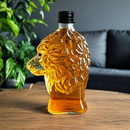 Darzheoy Wolf Whiskey Bottle, Funny Wolf Whiskey Bottle, 3D Wolf Shape Glass, Wine Decanter for Men Dad, Home Bar Dachshund Lover Decor E.