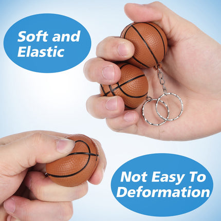 HOOWIFFY 24pcs Basketball Party Favors Simple Design Alloy Key Decoration for Adults.