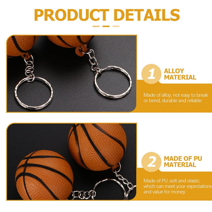 HOOWIFFY 24pcs Basketball Party Favors Simple Design Alloy Key Decoration for Adults.