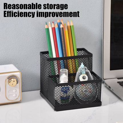 Darzheoy Pen Holder Mesh Pencil Holder Metal Pencil Holders Pen Organizer for Desk Office Pencil Holders, Back to Sch-ool Supplies L.
