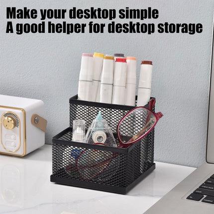 Darzheoy Pen Holder Mesh Pencil Holder Metal Pencil Holders Pen Organizer for Desk Office Pencil Holders, Back to Sch-ool Supplies L.