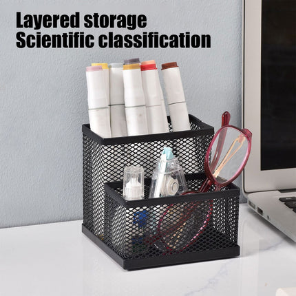 Darzheoy Pen Holder Mesh Pencil Holder Metal Pencil Holders Pen Organizer for Desk Office Pencil Holders, Back to Sch-ool Supplies L.