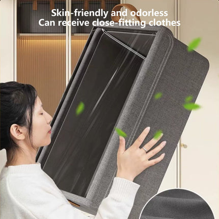 Darzheoy Large Foldable Storage Box with Lids Fabric Storage Cube Organizer Cloth Containers Bins Baskets for Closet Clothes Clothing Bed Room Gray.