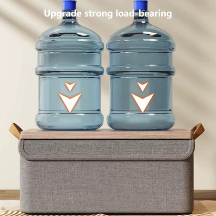 Darzheoy Large Foldable Storage Box with Lids Fabric Storage Cube Organizer Cloth Containers Bins Baskets for Closet Clothes Clothing Bed Room Gray.
