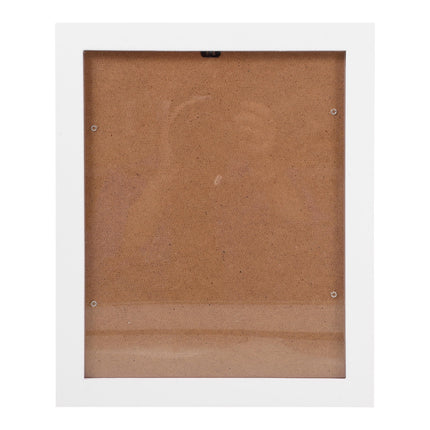 HOOWIFFY Decorative White Picture Frame for Home Use Elegant Design 8.5x11 Plastic Photo Display Frame.