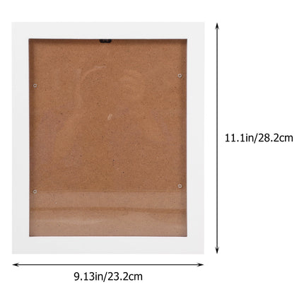 HOOWIFFY Decorative White Picture Frame for Home Use Elegant Design 8.5x11 Plastic Photo Display Frame.