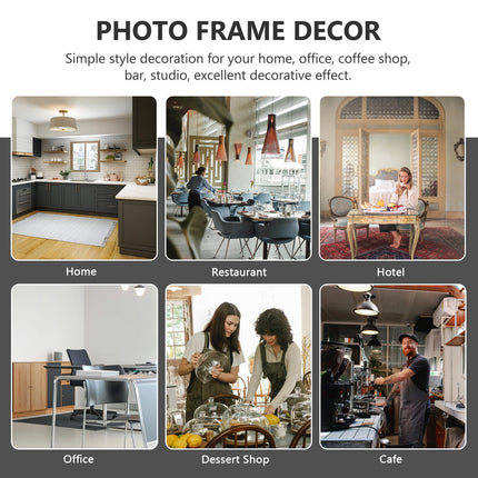 HOOWIFFY Decorative White Picture Frame for Home Use Elegant Design 8.5x11 Plastic Photo Display Frame.